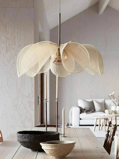 lustre nordique simple style japonais haut de gamme décoration florale - vue 3 sur 9