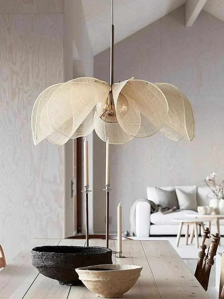 lustre nordique simple style japonais haut de gamme décoration florale - vue 3 sur 9