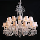 lustre en cristal transparent pour un éclairage élégant et raffiné