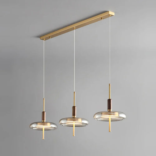 suspension en verre moderne avec éclairage led décoratif - vue 4 sur 7