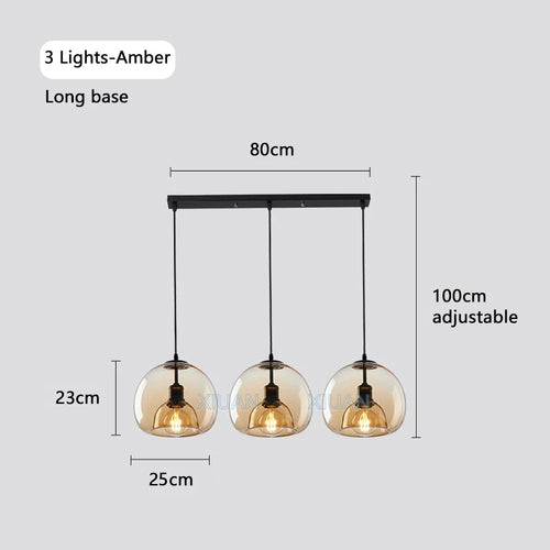 lustre moderne en verre pour éclairage intérieur suspendu - vue 11 sur 16