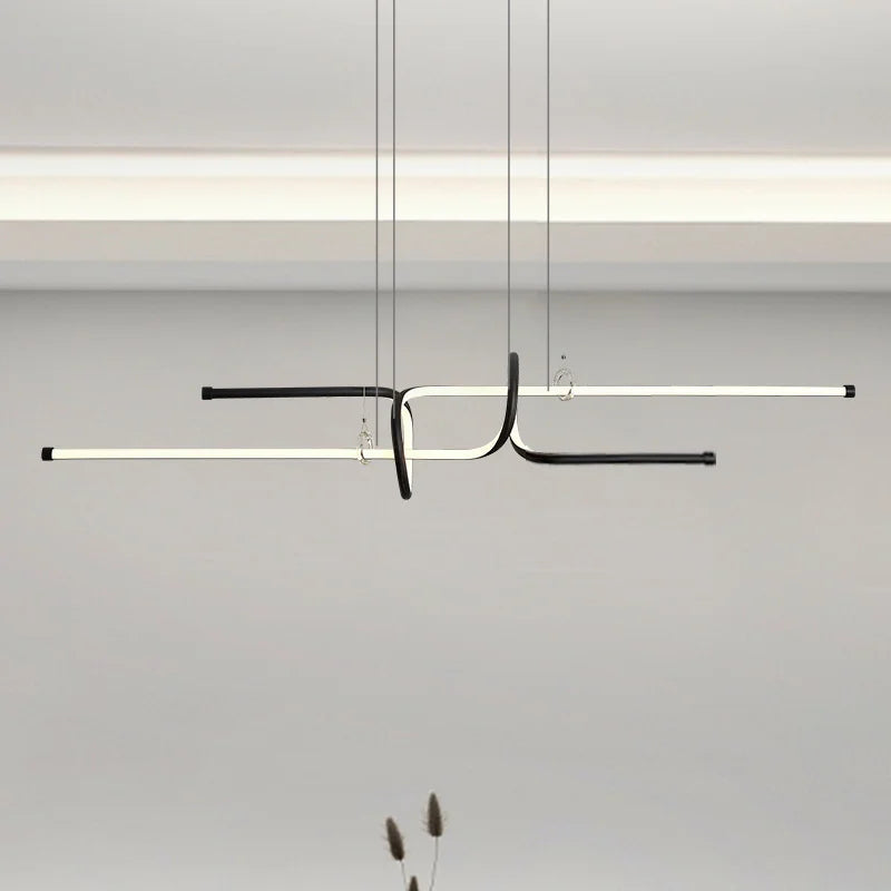 lustre moderne luxe suspendu éclairage design élégant - vue 4 sur 8