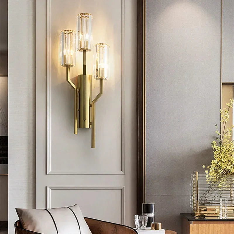 applique murale led post-moderne de luxe en cristal simple - vue 4 sur 13