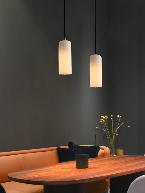 lustre en marbre design moderne pour bar restaurant - vue 4 sur 9