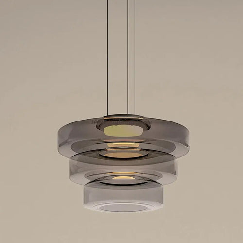 Lustre en verre minimaliste italien - vue 5 sur 24
