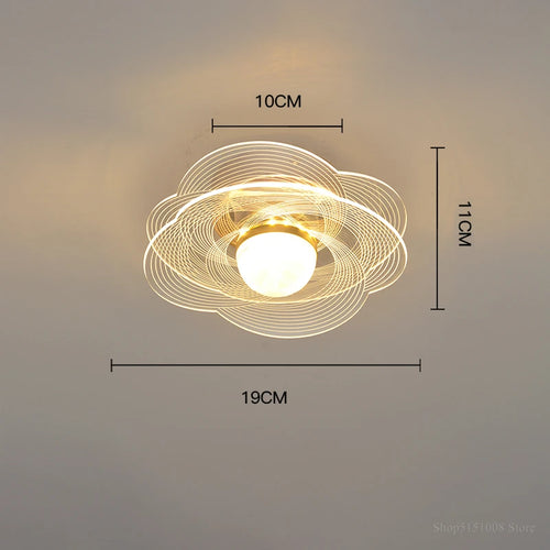 plafonnier led moderne nordique pour intérieur et balcon - vue 11 sur 13