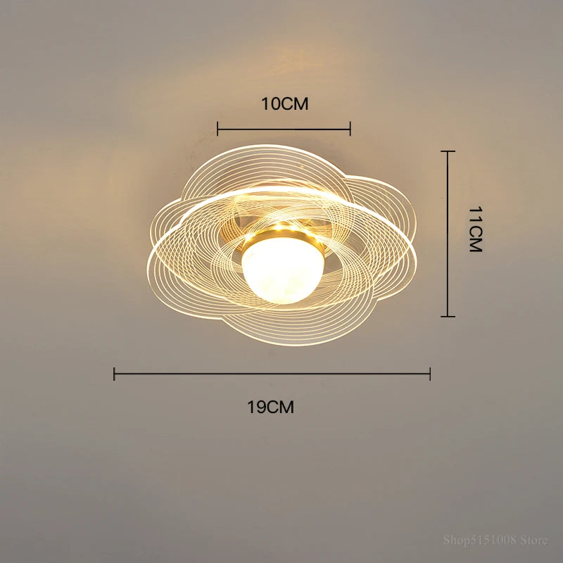 plafonnier led moderne nordique pour intérieur et balcon - vue 10 sur 13