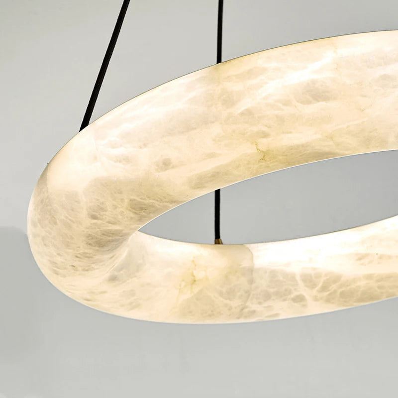 lustre en marbre naturel espagnol pour hôtel luxueux - vue 6 sur 8