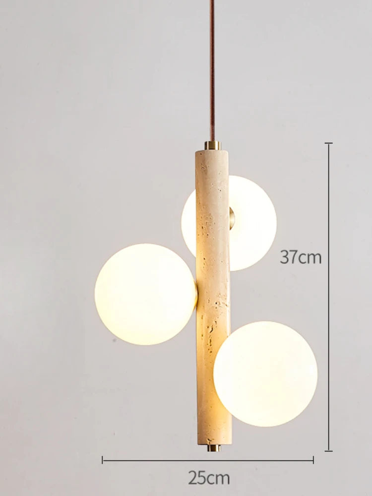 lustre en pierre rétro pour décoration intérieure élégante - vue 8 sur 8