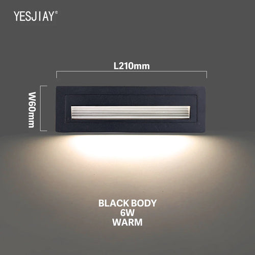Lumières d'escalier Led étape lumières 3W/6W 86/210mm en aluminium encastré extérieur étanche intégré escalier mur Led lampe pour les étapes de la maison - vue 9 sur 11