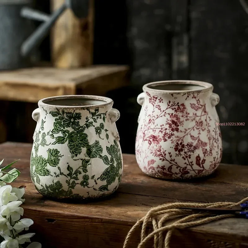 pots de fleurs en céramique rétro pour plantes et orchidées - vue 4 sur 9