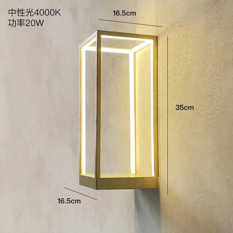 applique murale moderne minimaliste cube créative intérieur déco lumineuse - vue 8 sur 8