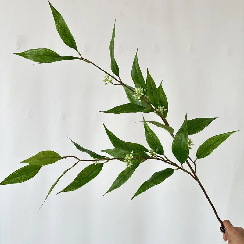 feuille d eucalyptus artificielle en soie pour décoration intérieure - vue 6 sur 9