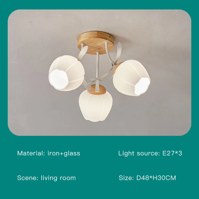 lustre nordique créatif à fleurs pour décoration intérieure - vue 22 sur 24
