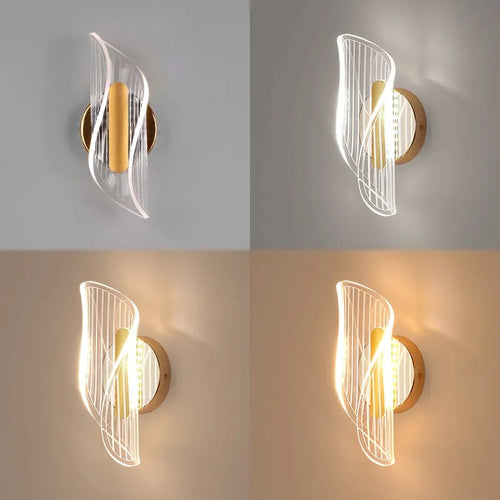 Applique murale moderne led acrylique salon intérieur chambre décoration - vue 5 sur 12