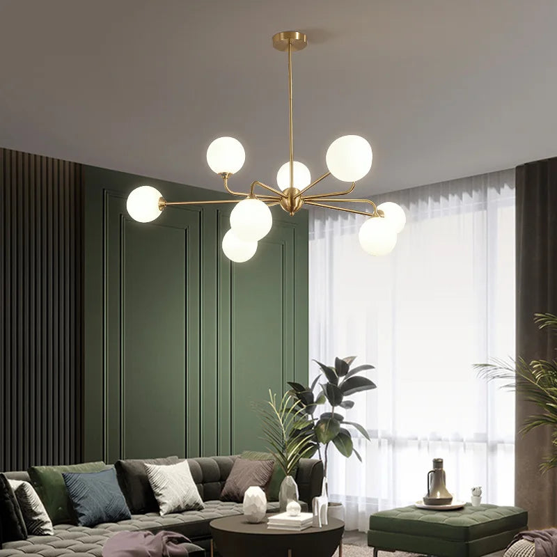 lustre nordique à led pour un éclairage moderne - vue 3 sur 14