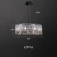 lustre de luxe en cristal lampe à main éclairage de bar luminaire suspendu