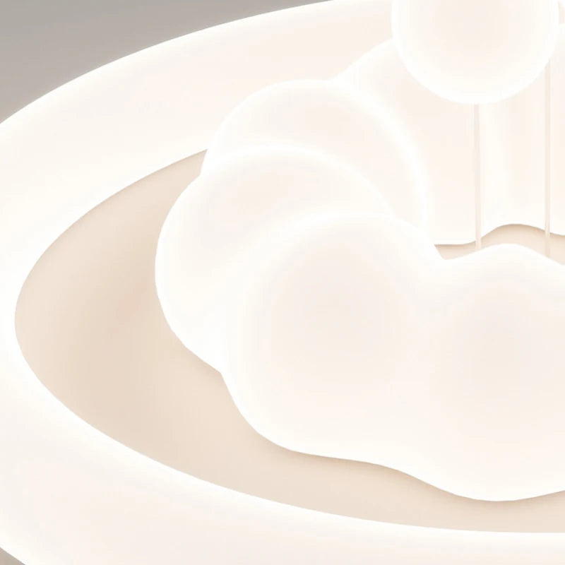 plafonnier nuage pour chambre d'enfant style crémeux et ludique - vue 6 sur 9