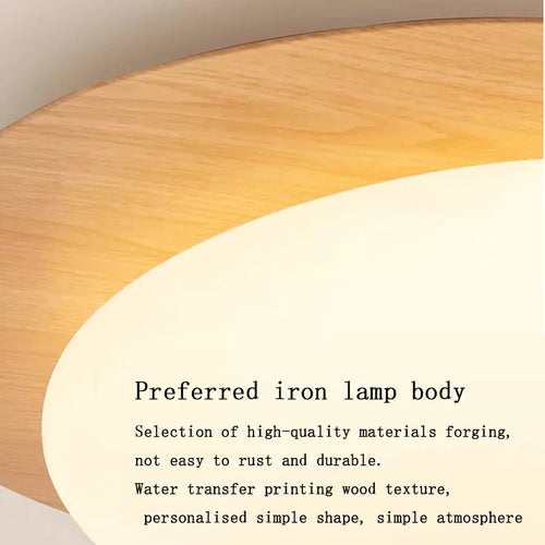 plafonnier led en bois nordique acrylique avec galets noyer - vue 7 sur 12