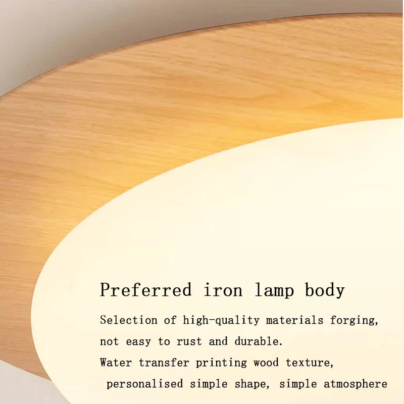 plafonnier led en bois nordique acrylique avec galets noyer - vue 6 sur 12