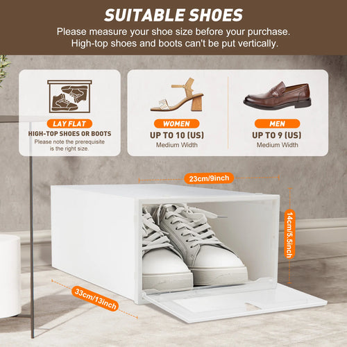 lot de 20 organiseurs pliables en plastique pour chaussures - vue 3 sur 7