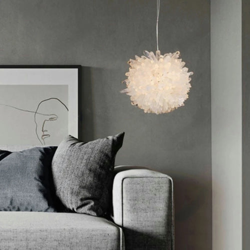 lustre moderne en cristal naturel pour décoration intérieure élégante - vue 3 sur 10