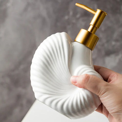 bouteille en céramique étoile de mer pour lotion et savon - vue 3 sur 10