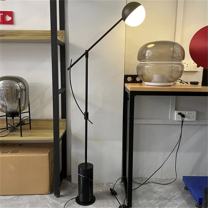 lampadaire nordique vintage moderne simple led marbre - vue 3 sur 6