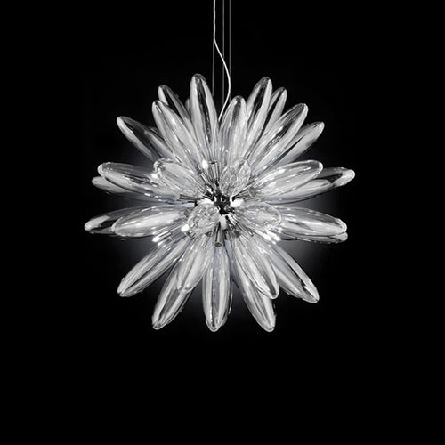 lustre en verre à grand globe avec quincaillerie élégante - vue 2 sur 12