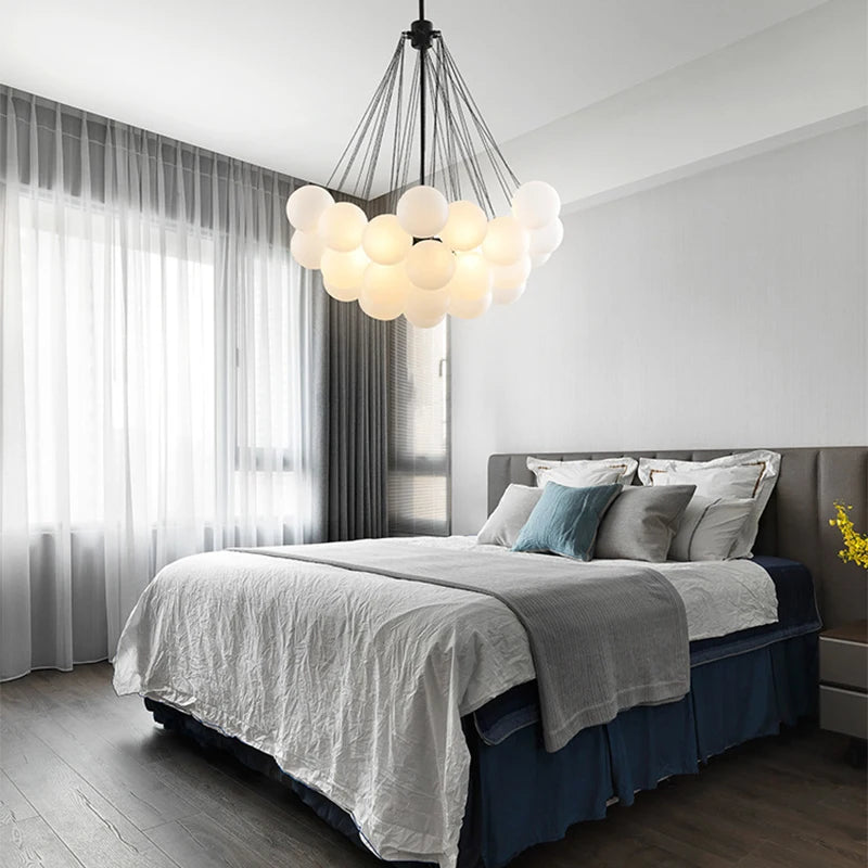 suspension en verre nordique design pour décoration intérieure luxe - vue 6 sur 10