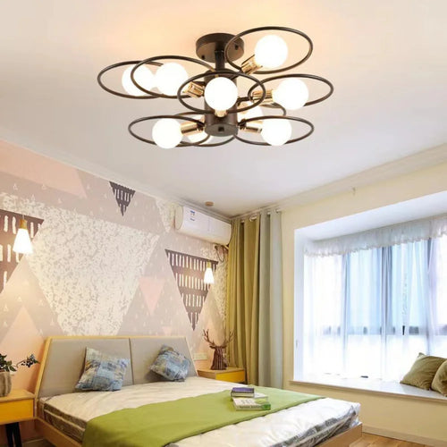 plafonnier led design moderne décoratif couleur changeante - vue 6 sur 6