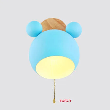 Applique murale modernes dessin animé Mickey style appliques murales colorées cuisine Restaurant macaron lampe de chevet décorative E27