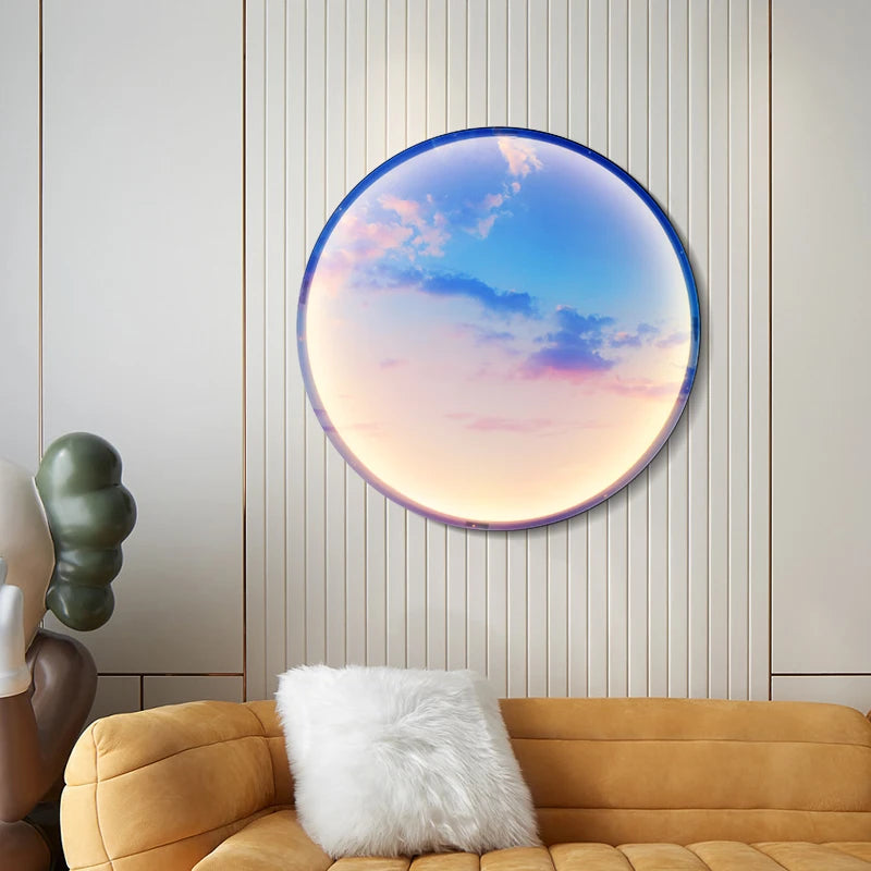 applique murale led circulaires décoration ciel étoilé cosmique - vue 5 sur 12