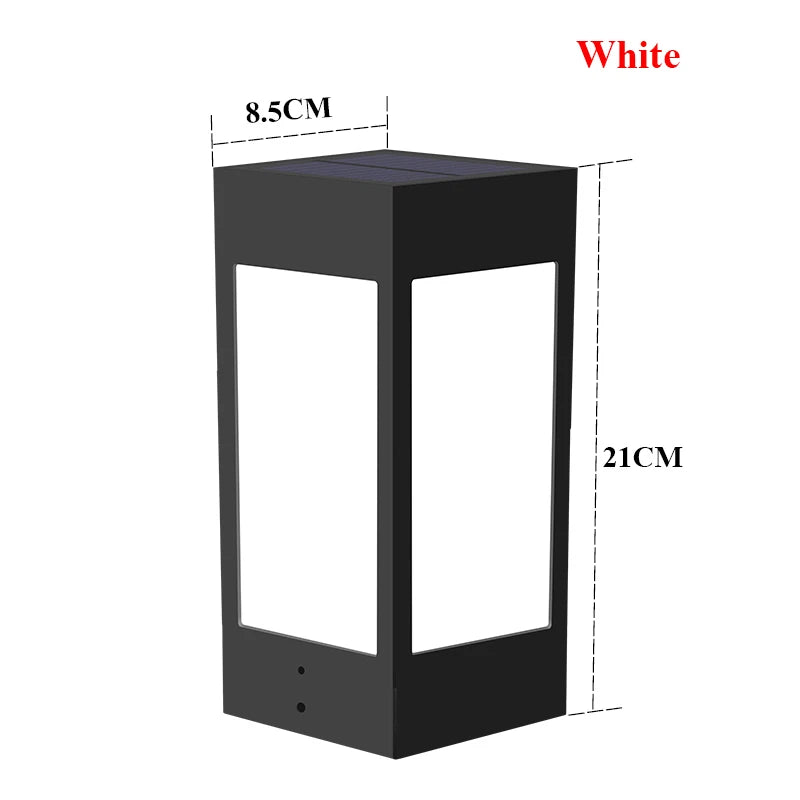 lanterne solaire colonne décorative pour jardin et extérieur - vue 17 sur 20