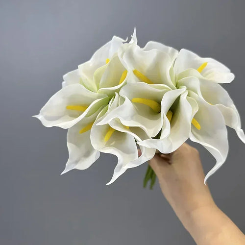 lot de 2 bouquets de lys calla artificiels pour décoration de mariage - vue 2 sur 11