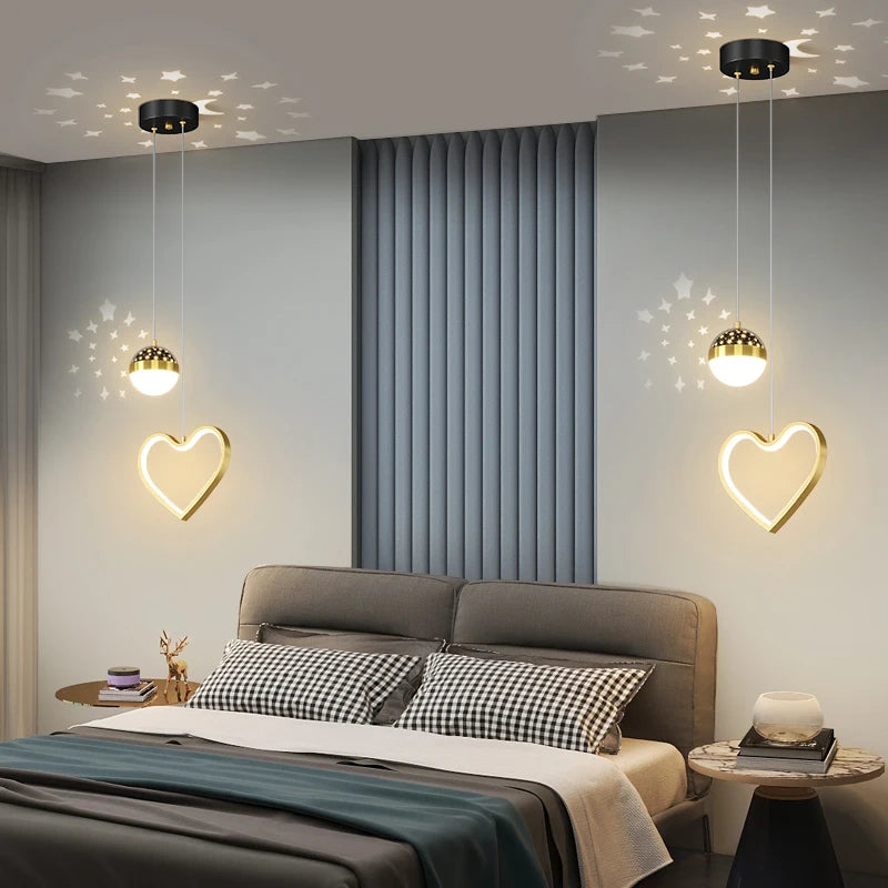 lustre moderne minimaliste de luxe projection ciel étoilé - vue 6 sur 8