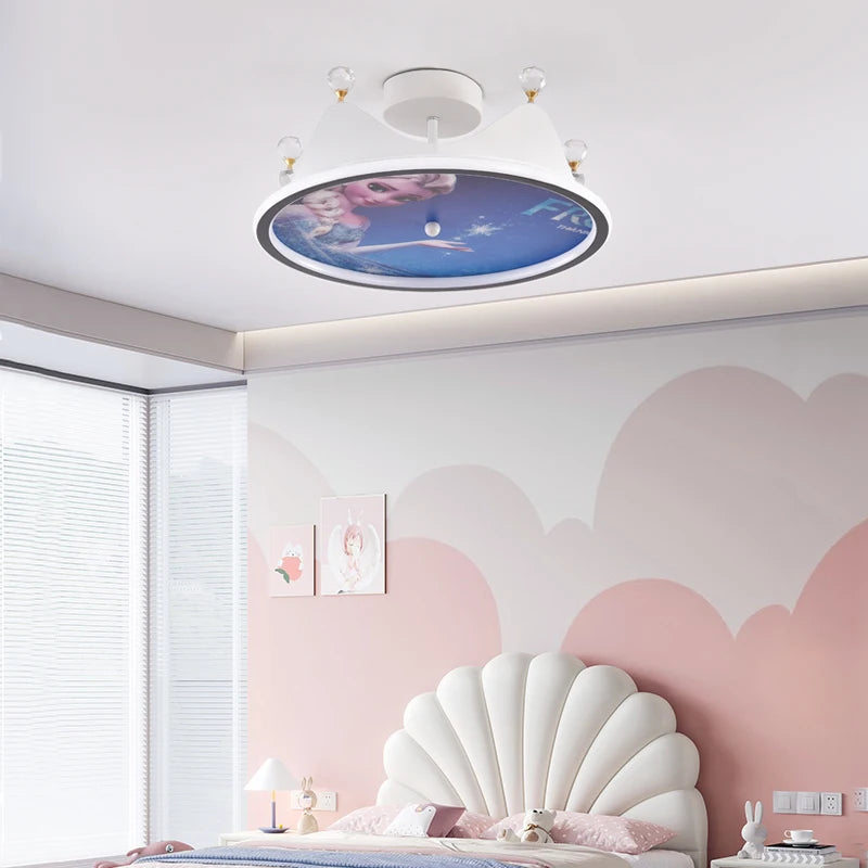 plafonnier moderne style dessin animé fille coeur décoratif - vue 4 sur 7