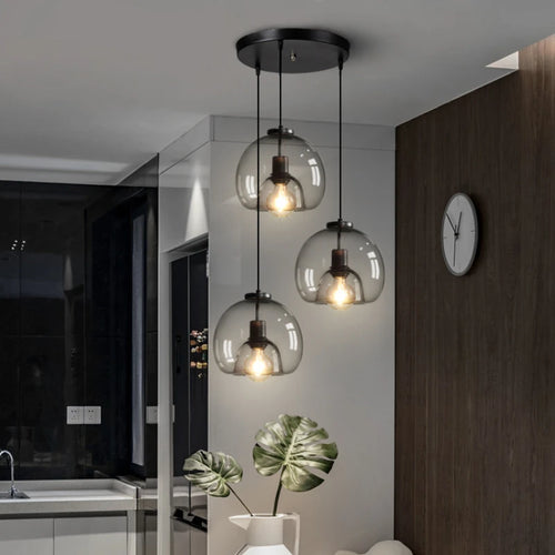 lustre moderne avec suspension led pour table à manger - vue 3 sur 12