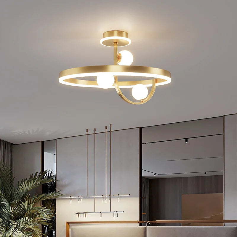 plafonnier led moderne en fer design nordique décoratif pour intérieur - vue 3 sur 12