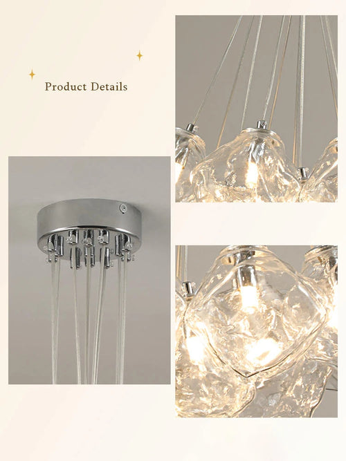 lustre moderne en forme de gâteau de glace pour décoration intérieure - vue 7 sur 9