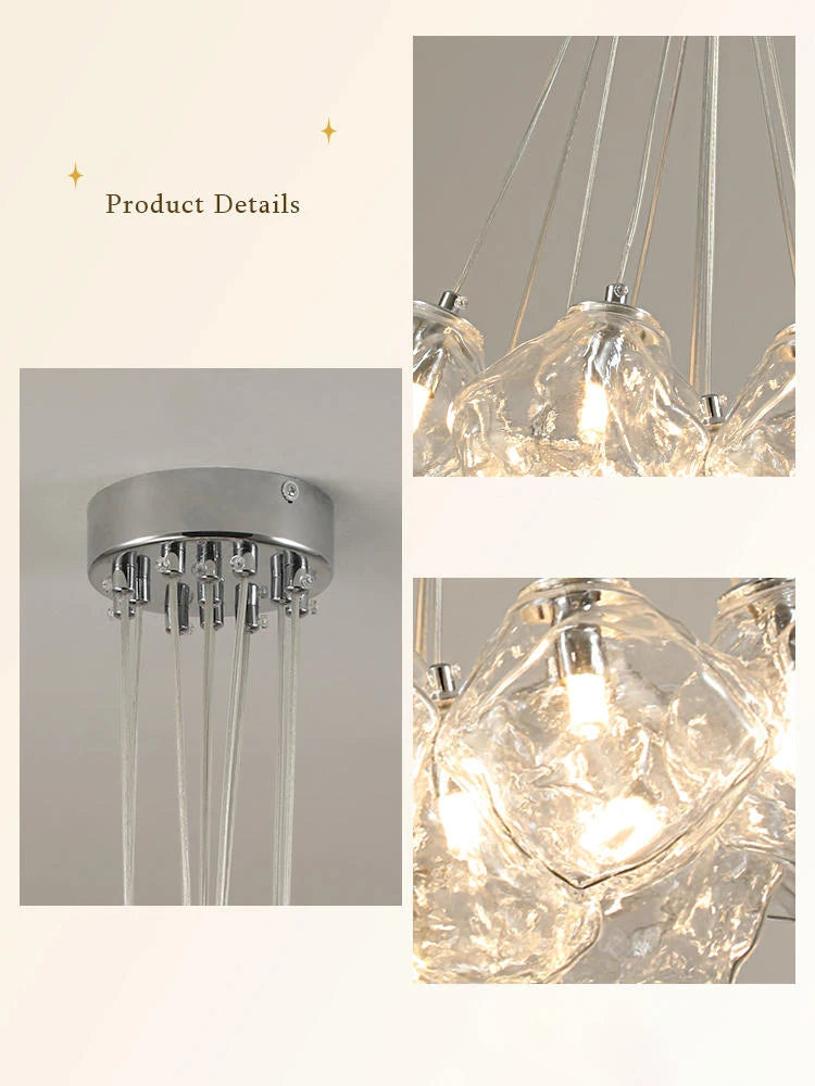 lustre moderne en forme de gâteau de glace pour décoration intérieure - vue 6 sur 9