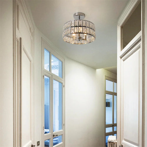 Plafonniers nordiques pour chambre Lustre couloir vestiaire plafonnier Luminaire Lampa Sufitowa abat-jour suspendu décor à la maison - vue 6 sur 12