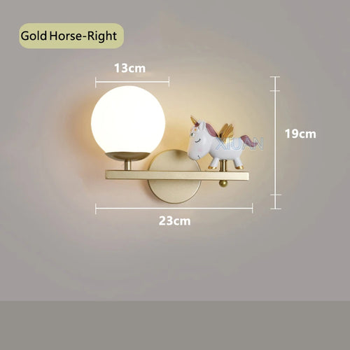 applique murale licorne rose pour chambre d'enfant - vue 21 sur 23