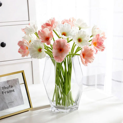 fleur de pavot artificielle pour décoration de mariage et intérieure - vue 2 sur 14
