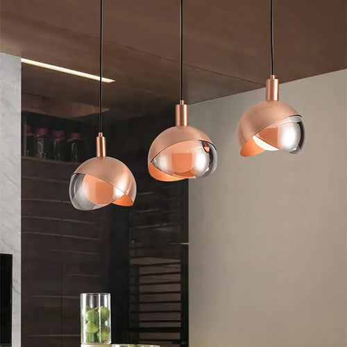 Suspension en verre LED nordique - vue 3 sur 14