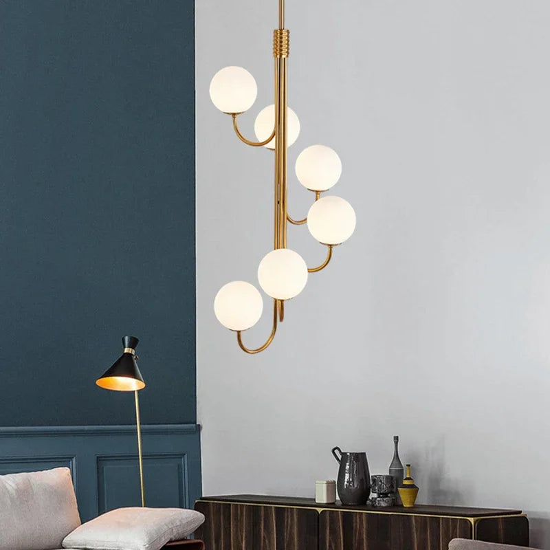 lustre moderne en verre lumineux pour décoration intérieure élégante - vue 2 sur 15