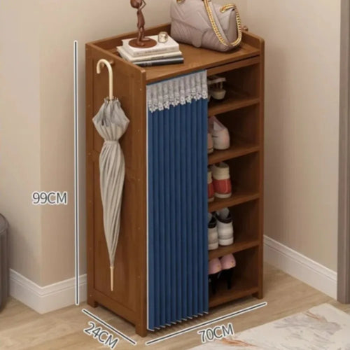 organisateur de porte à chaussures à rideau anti-poussière pour rangement - vue 17 sur 24