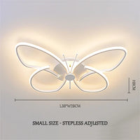 plafonnier led moderne papillon avec intensité variable décoratif