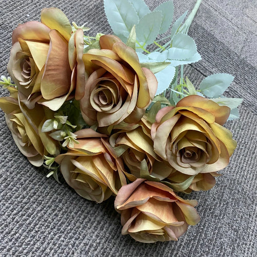 bouquet de roses artificielles en soie décoration florale élégante - vue 16 sur 15