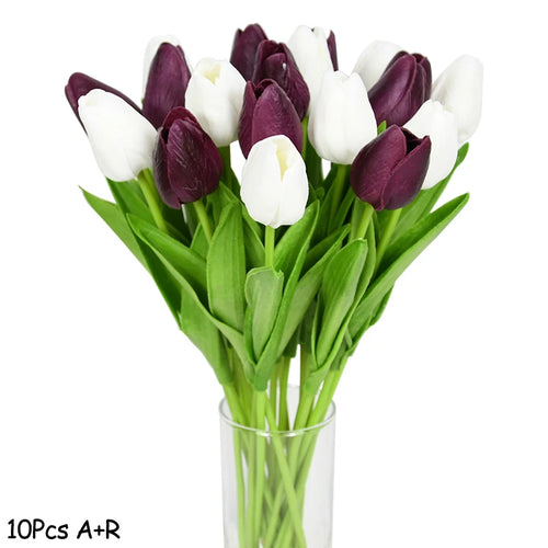 lot de 10 tulipes artificielles pour décoration de mariage et jardin - vue 19 sur 33